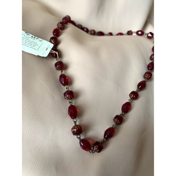 NEW WITH TAG Maximal Art Reindeer Plaid Charm Necklace with Red Crystal Chain - Picture 4 of 7